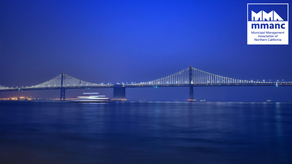 MMANC Virtual Zoom Background - Region 4 - Bay Bridge at Night